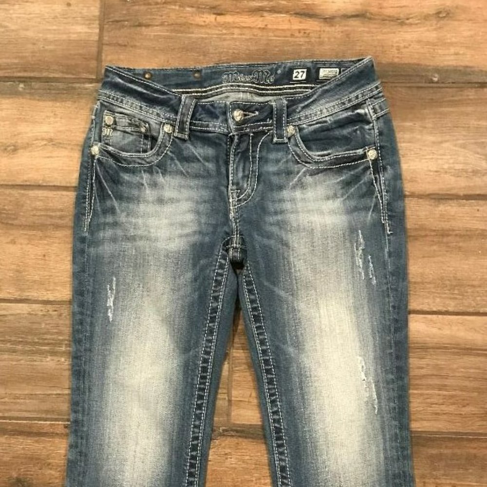 MISS ME CROPPED JEANS SIZE 27